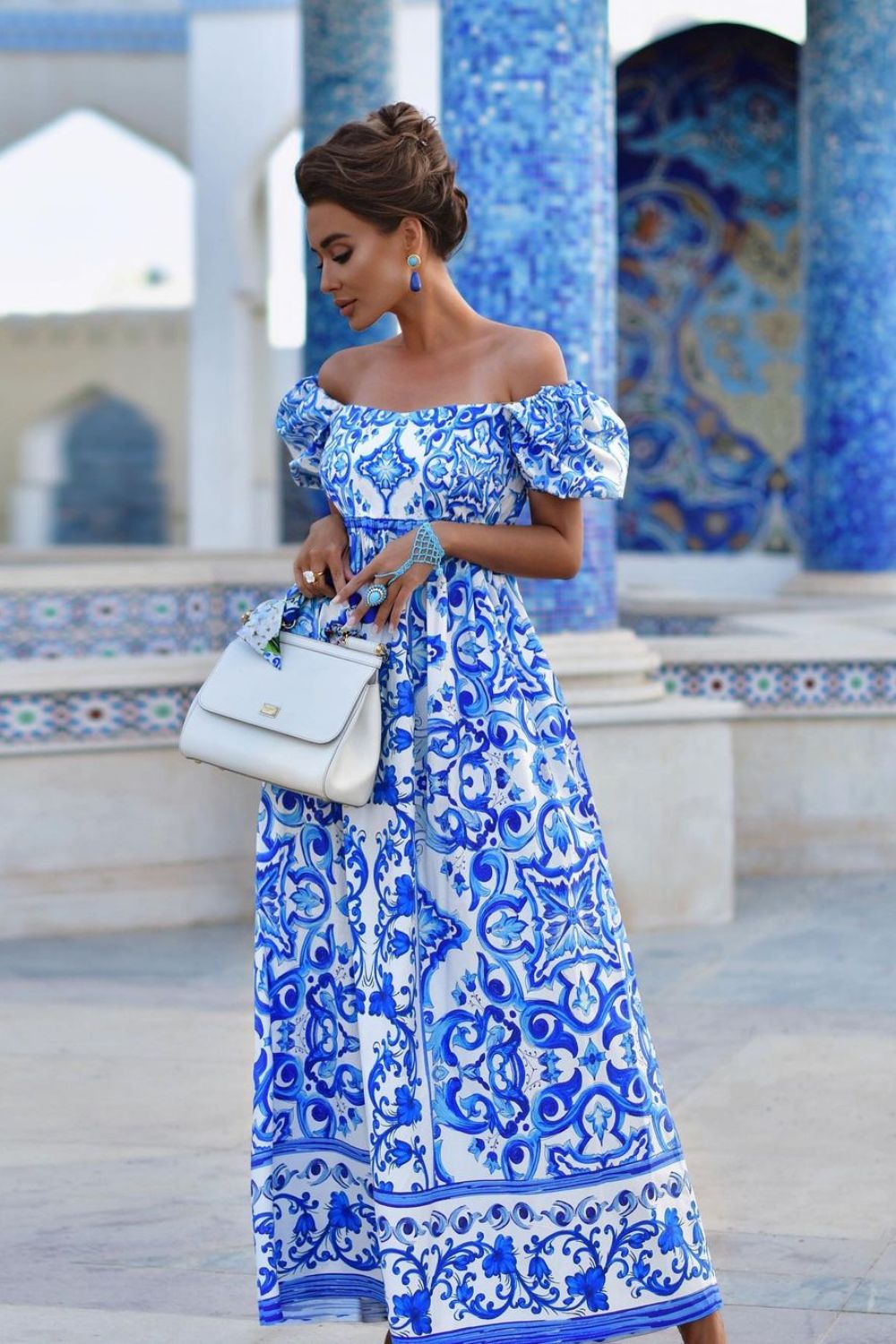 Patterned summer vacation dress