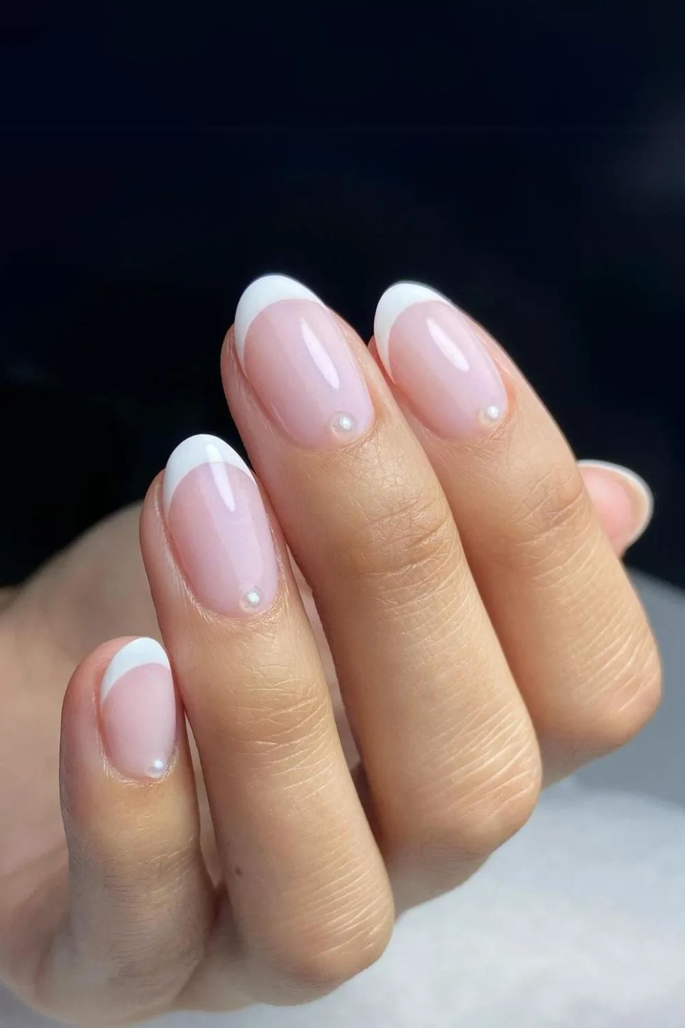 Pearl French nails