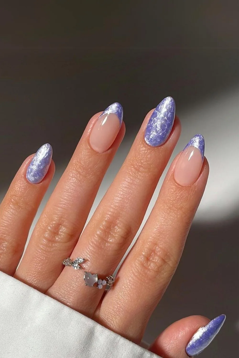 Pearly lavender nails