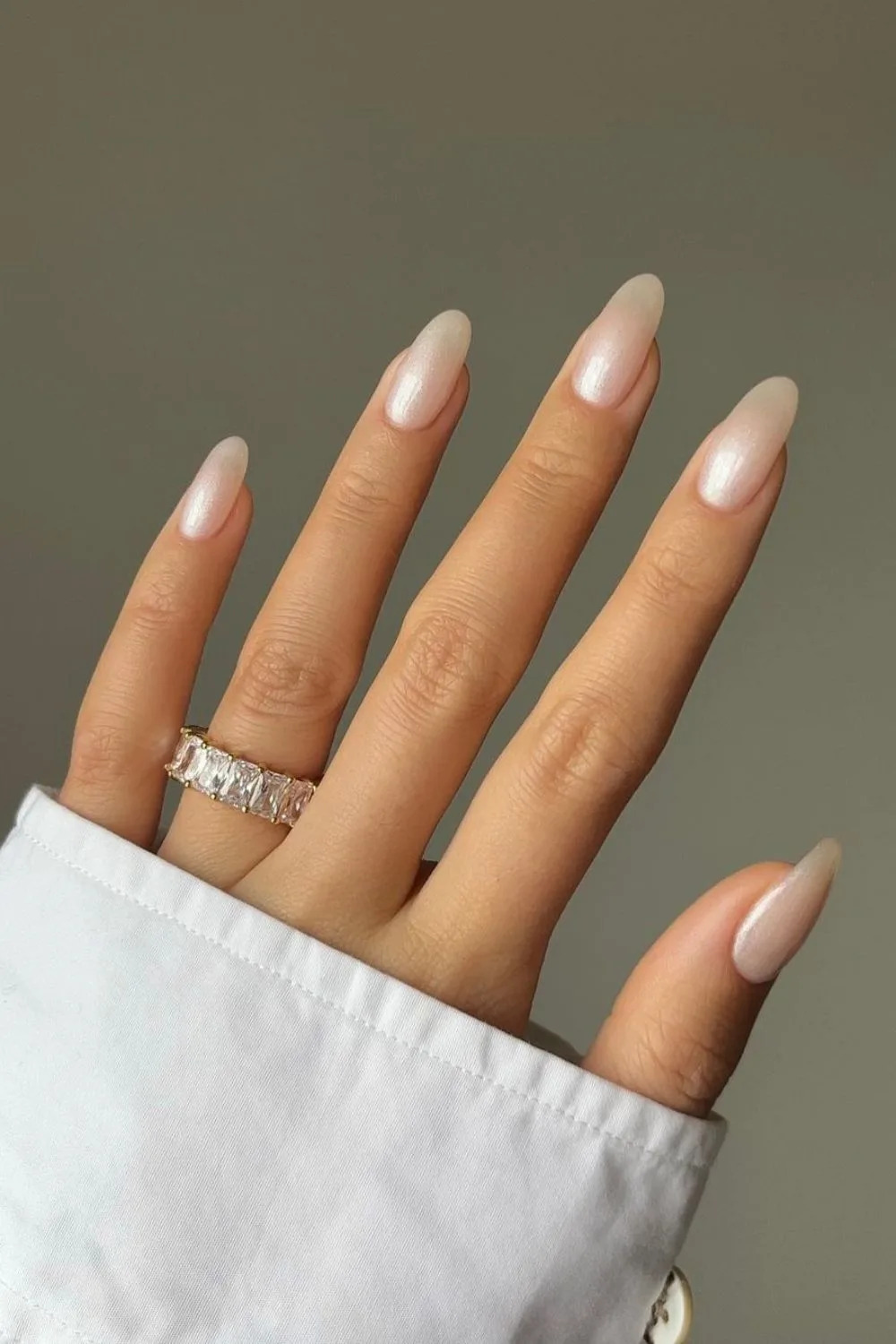 Pearly white nails