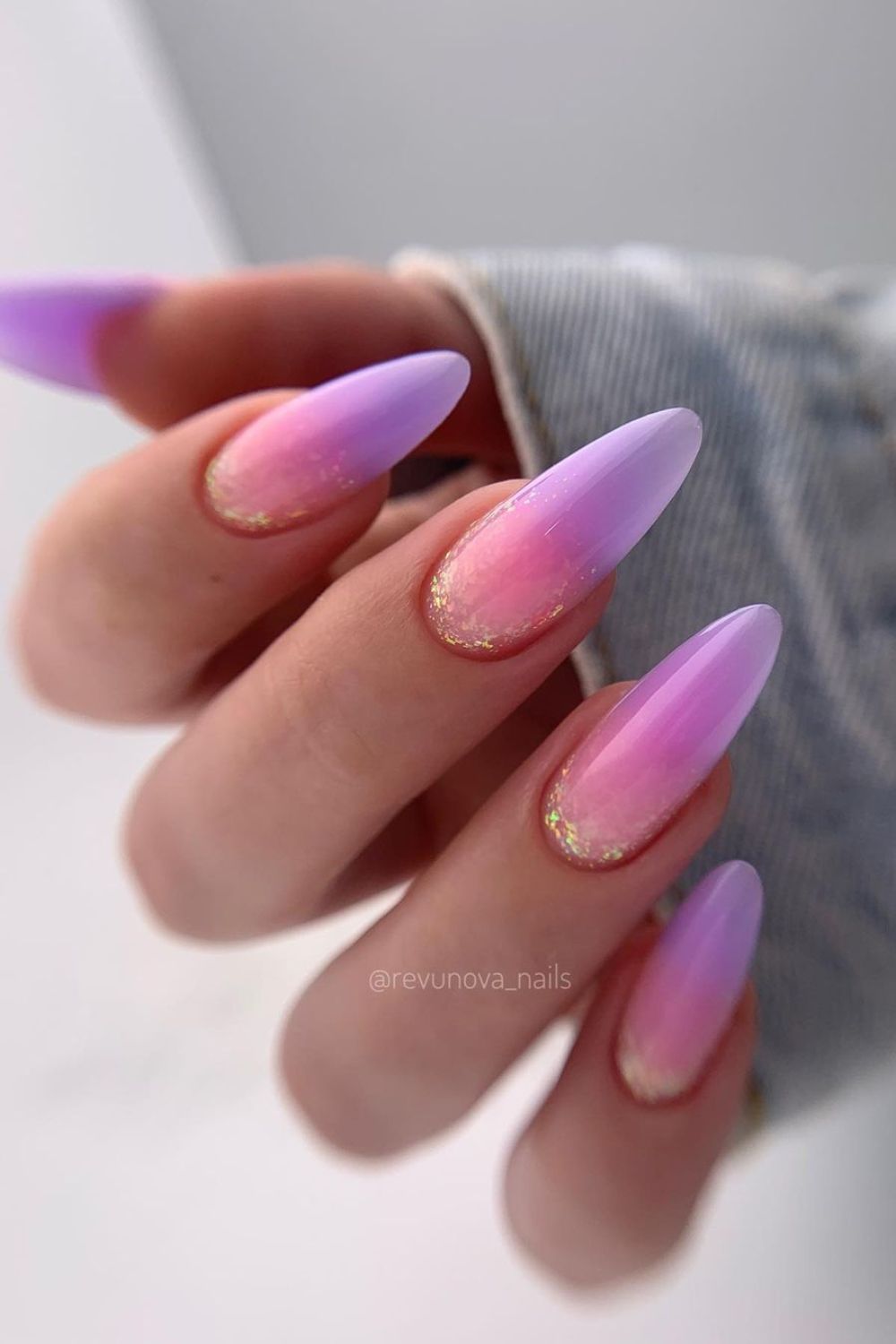 Pink and purple princess nails