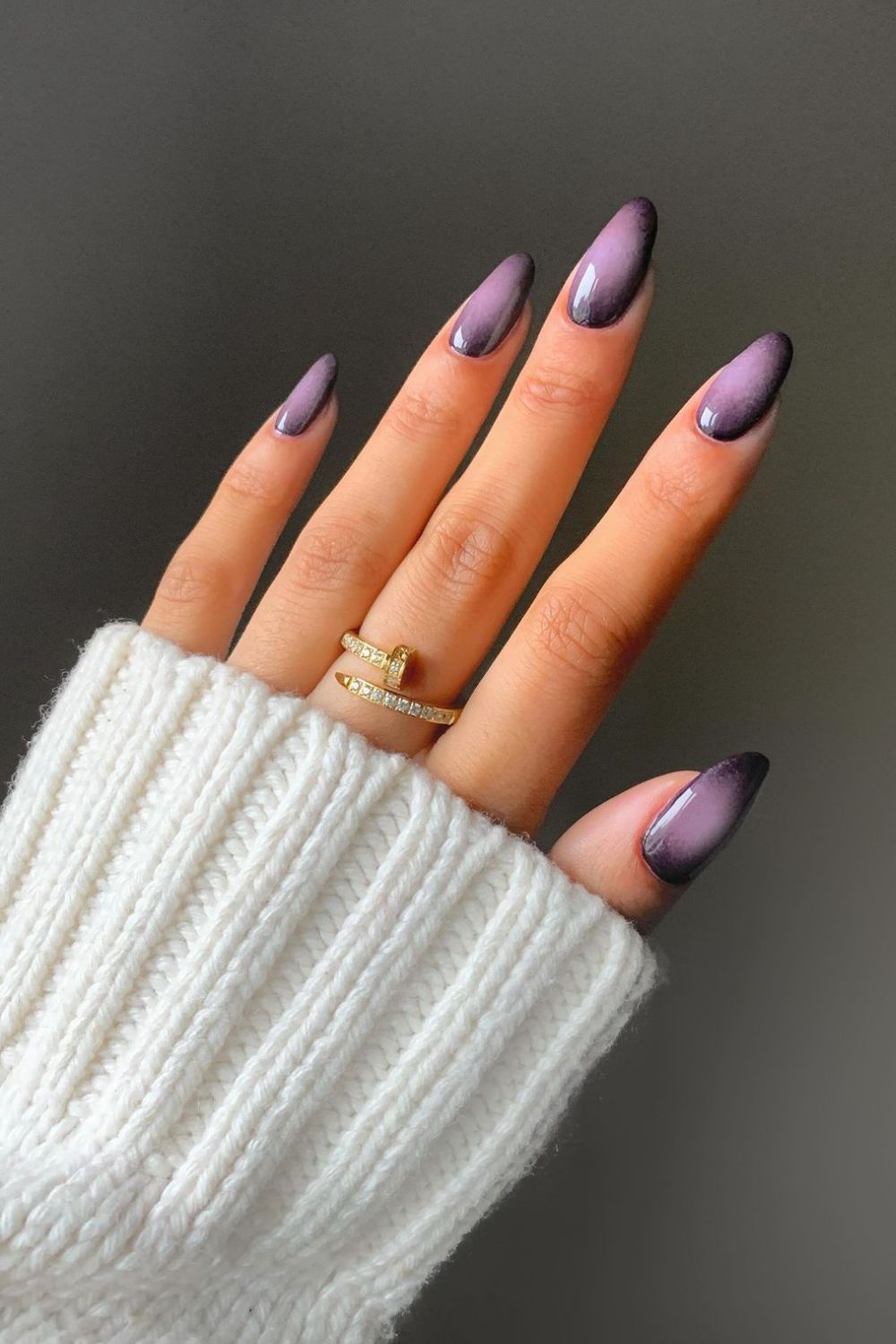 Purple aura manicure