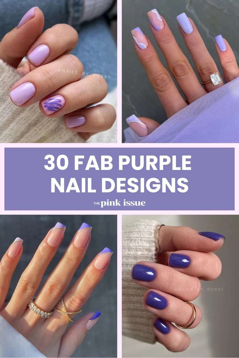 Purple nail designs Pinterest