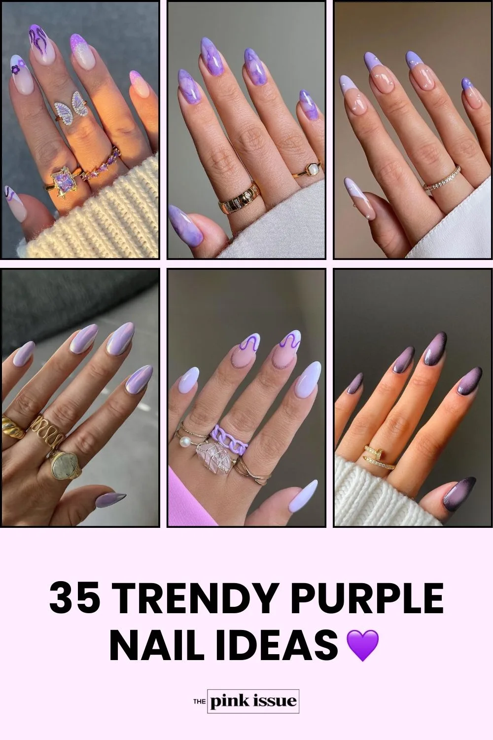 Purple nail ideas Pinterest