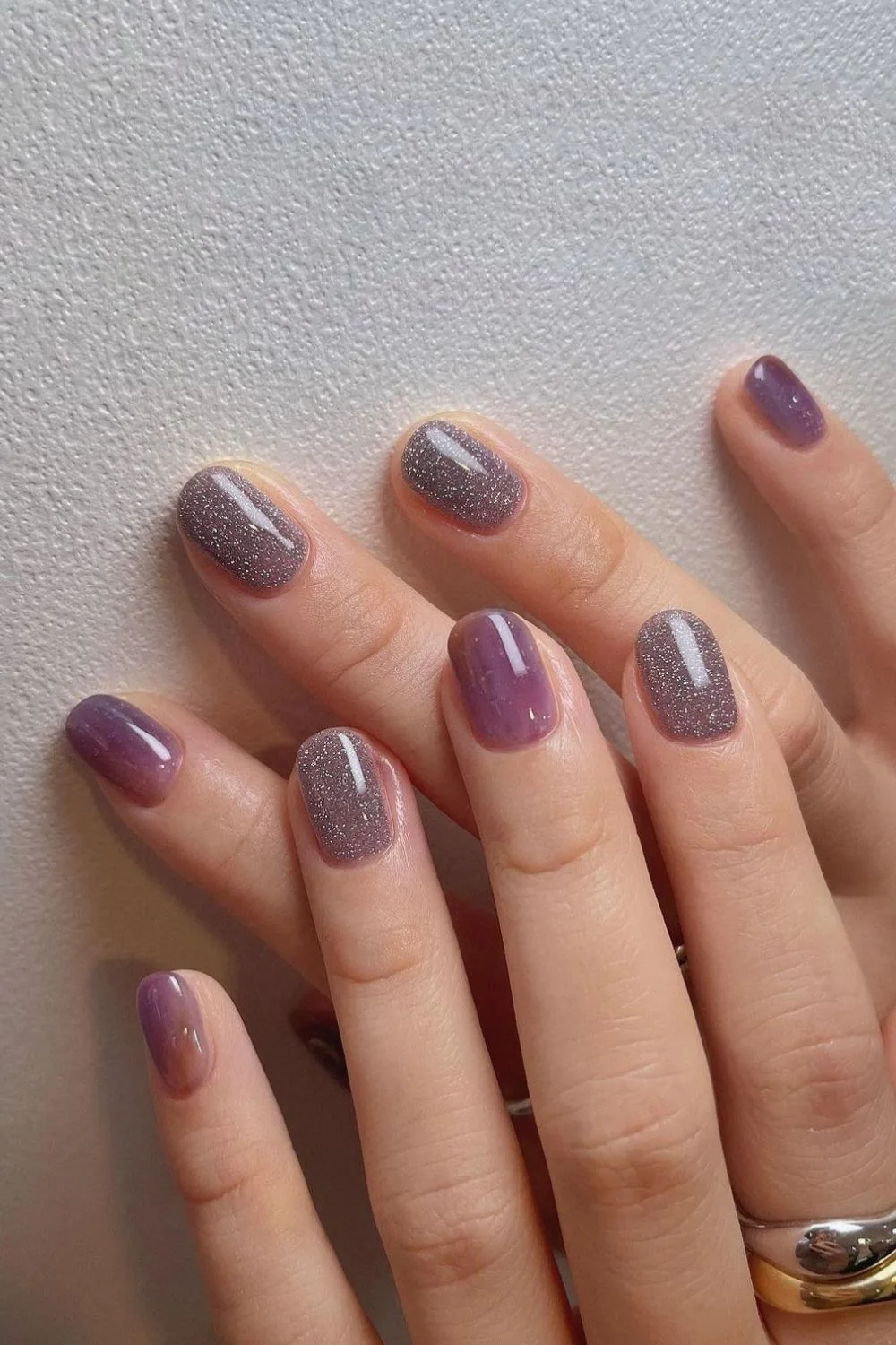 Purple velvet nails