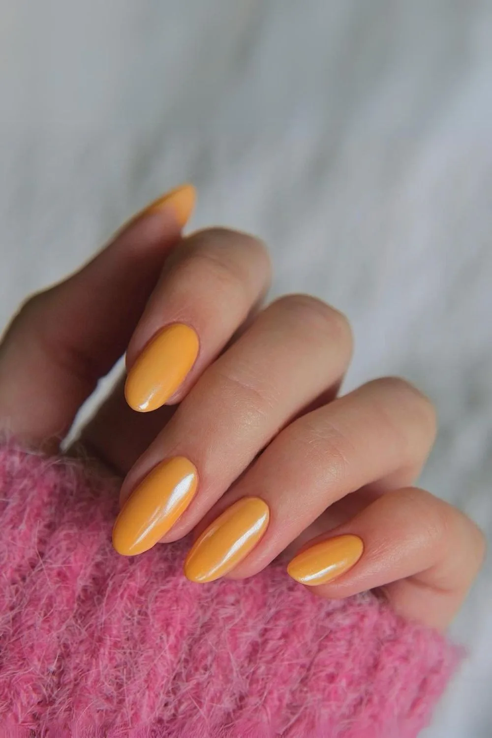 Simple orange nails