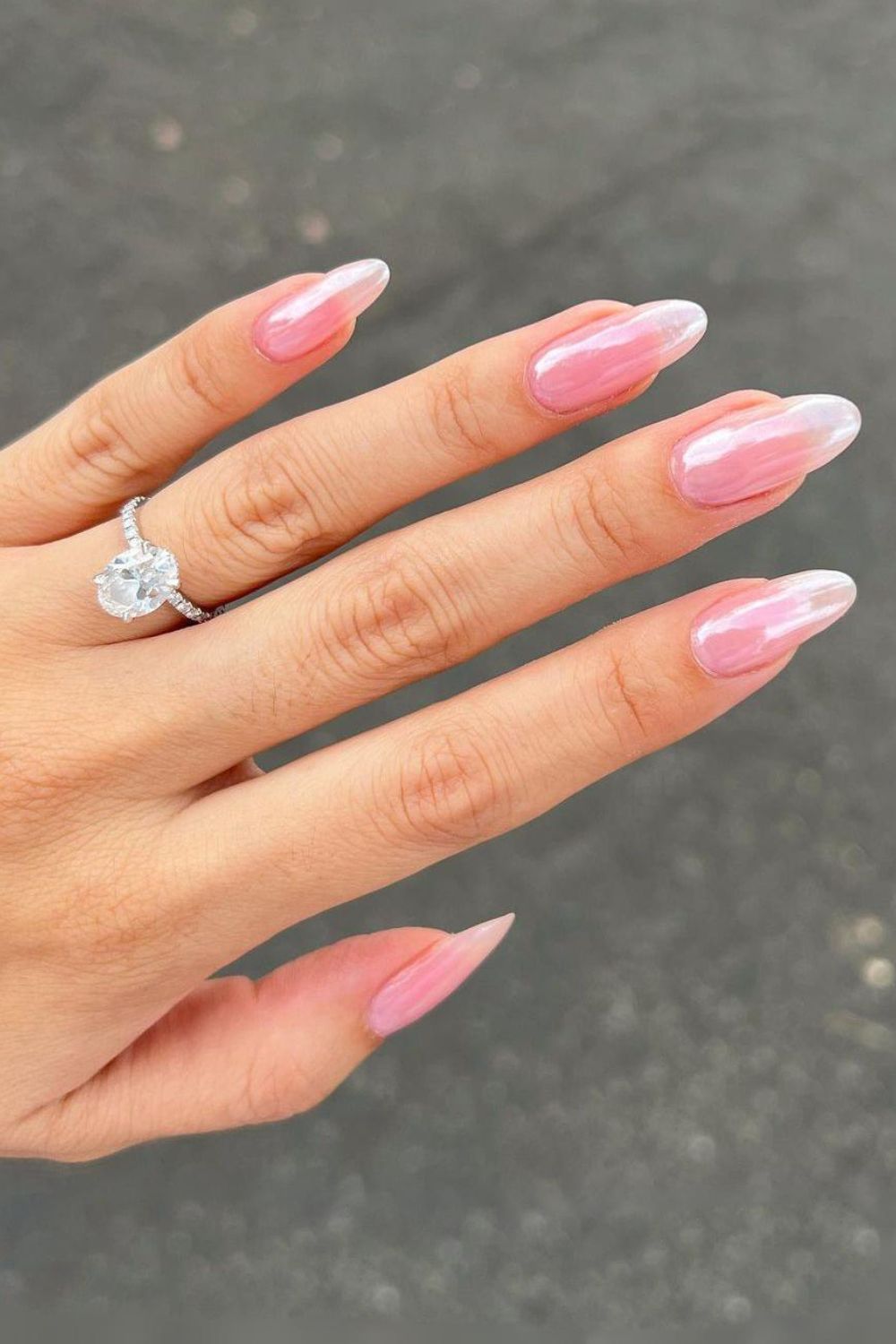 Strawberry glazed donut nails