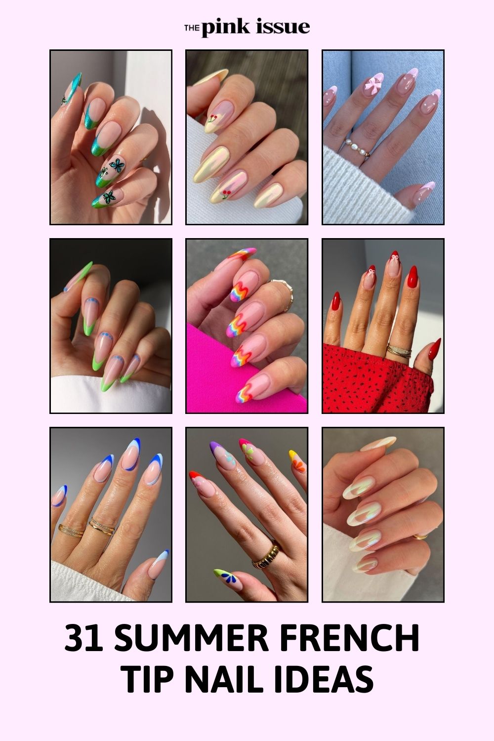 Summer French Tip Nail Ideas Pinterest