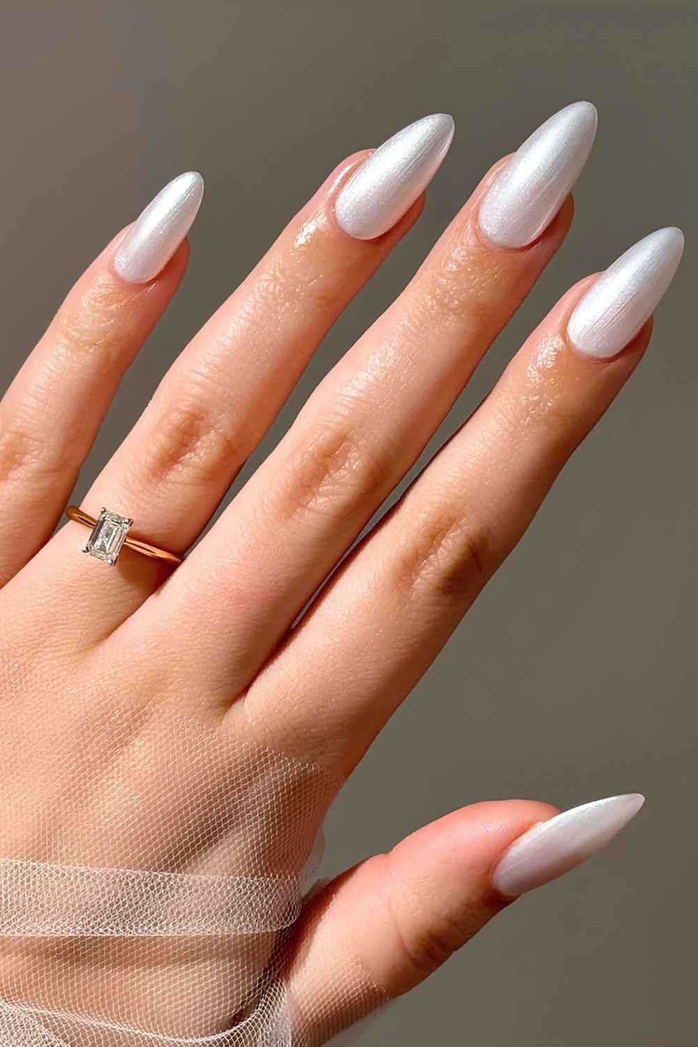 White satin nails