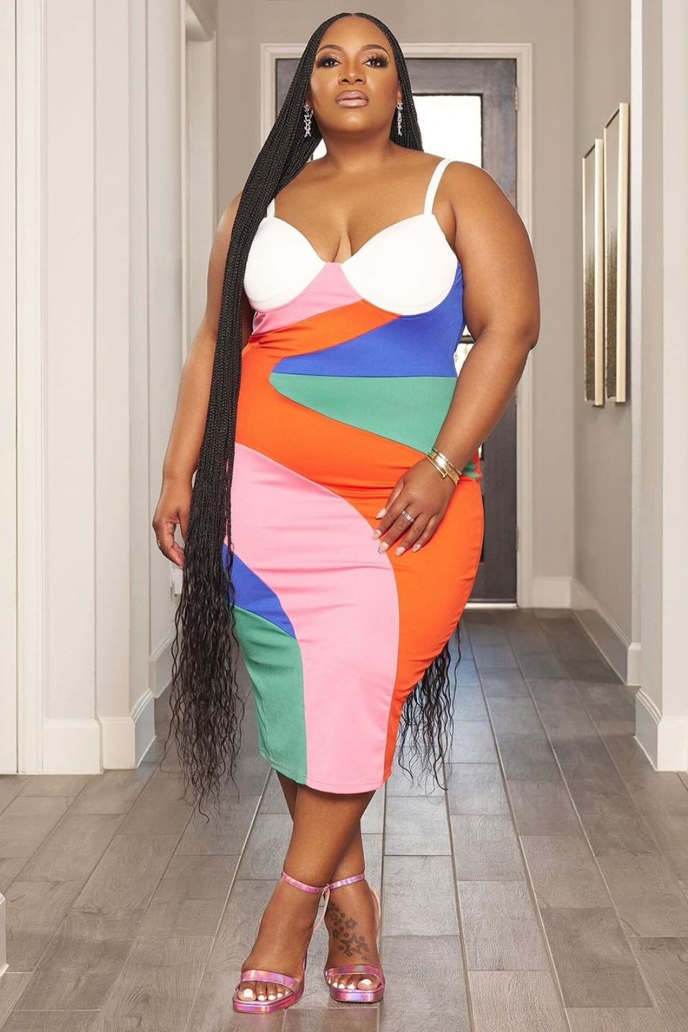 colorful dress plus size