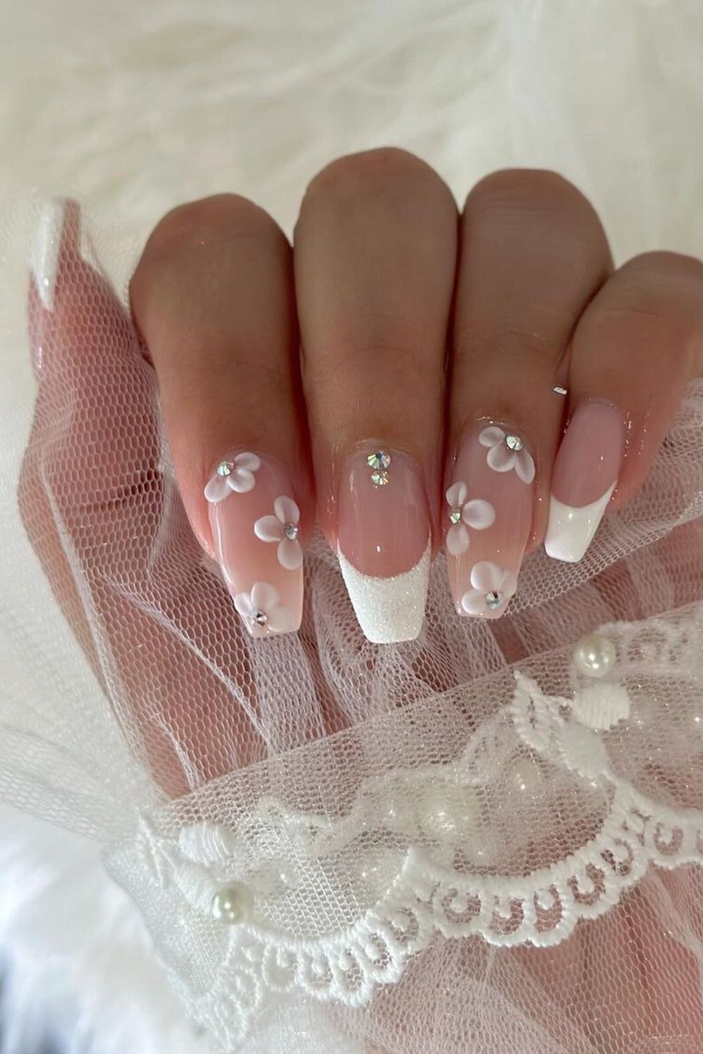 french manicure for wedding