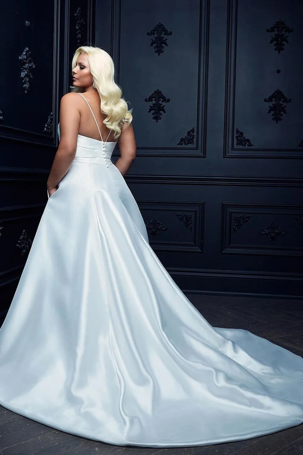 glam wedding gown for plus size bride