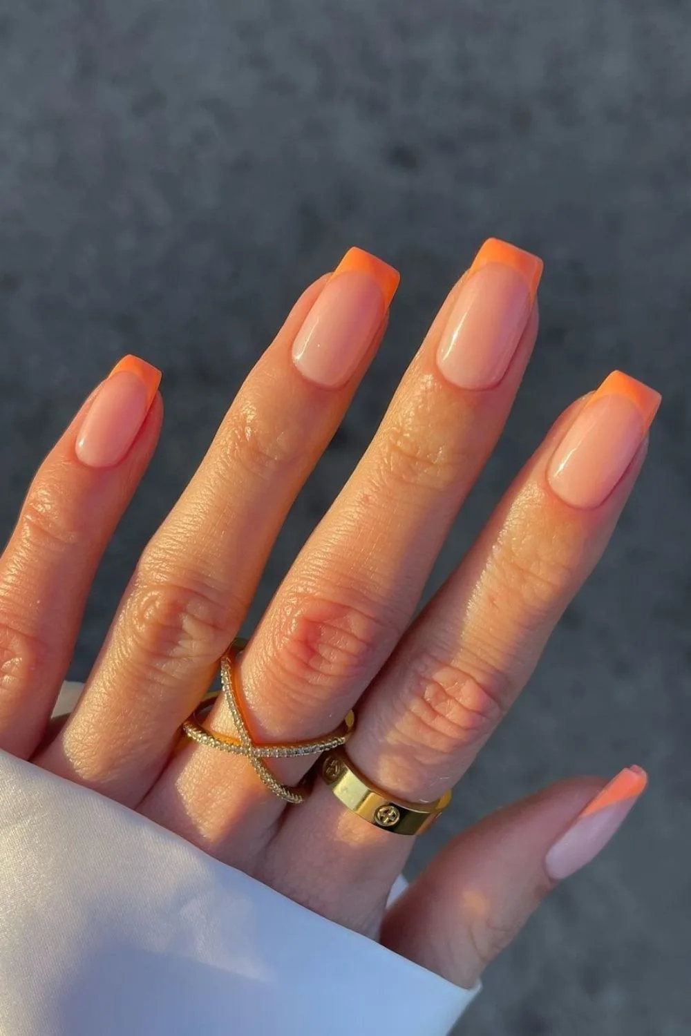 orange french tips