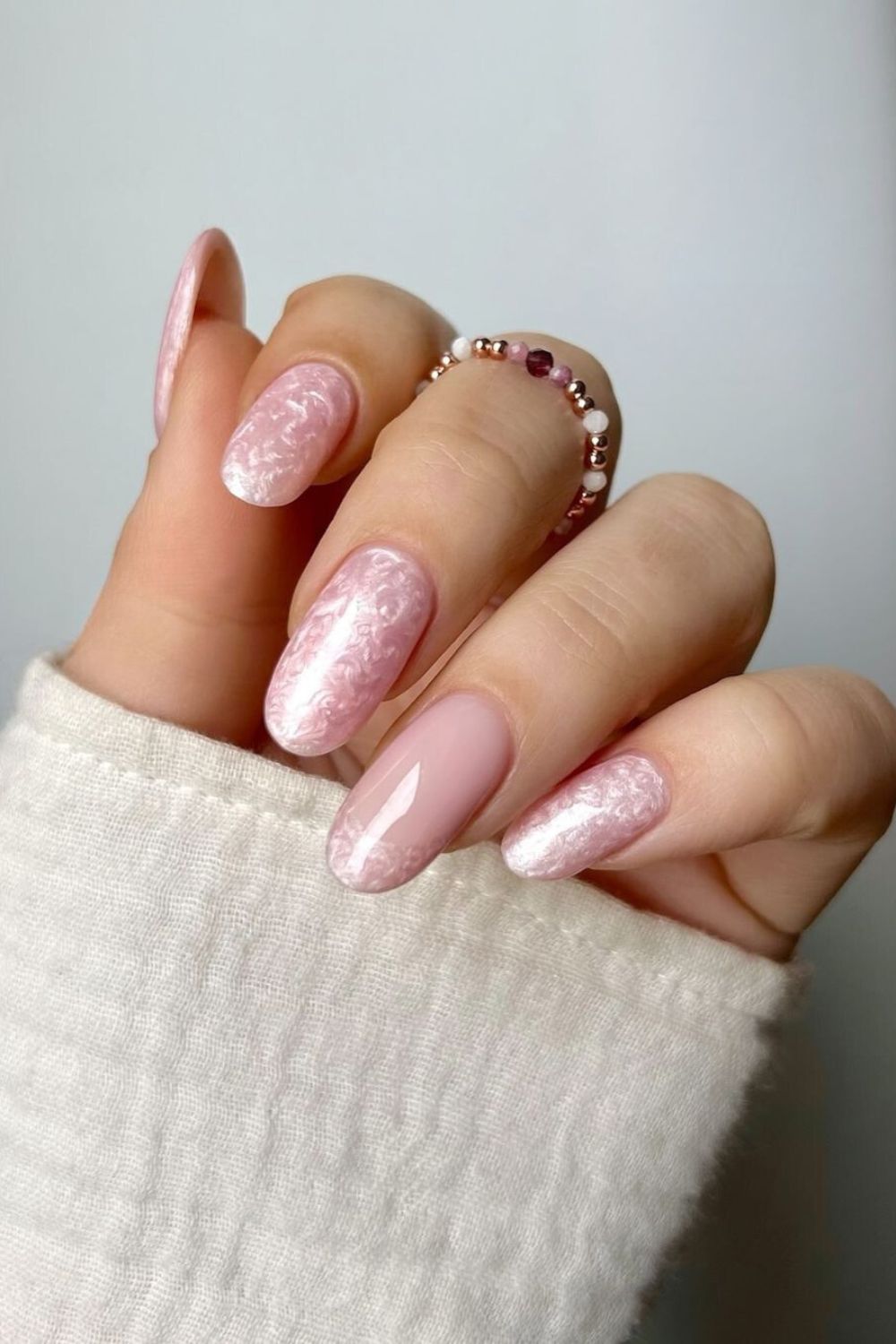 pearl swirls nails