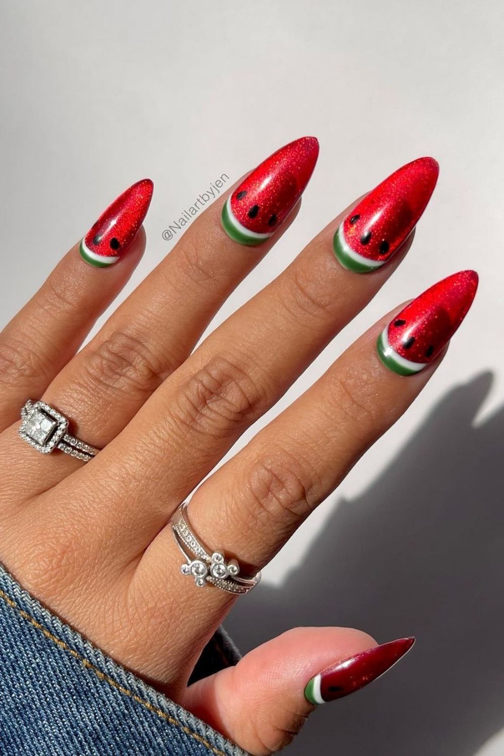 red glittery watermelon