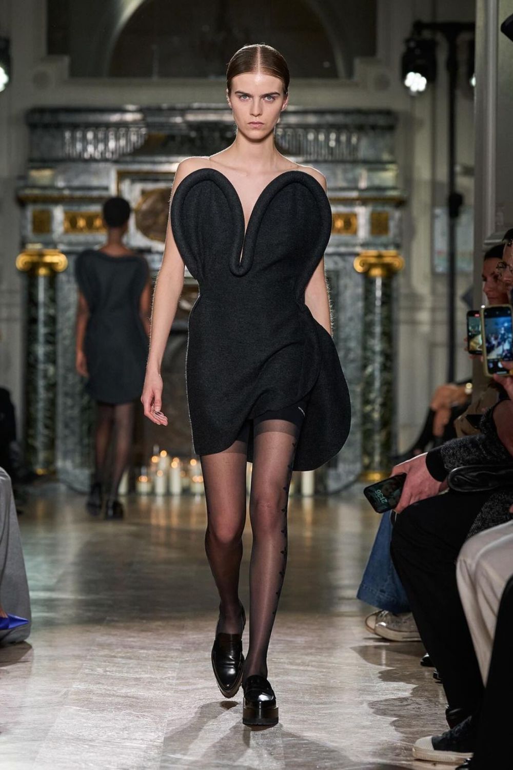 short black dress on a model