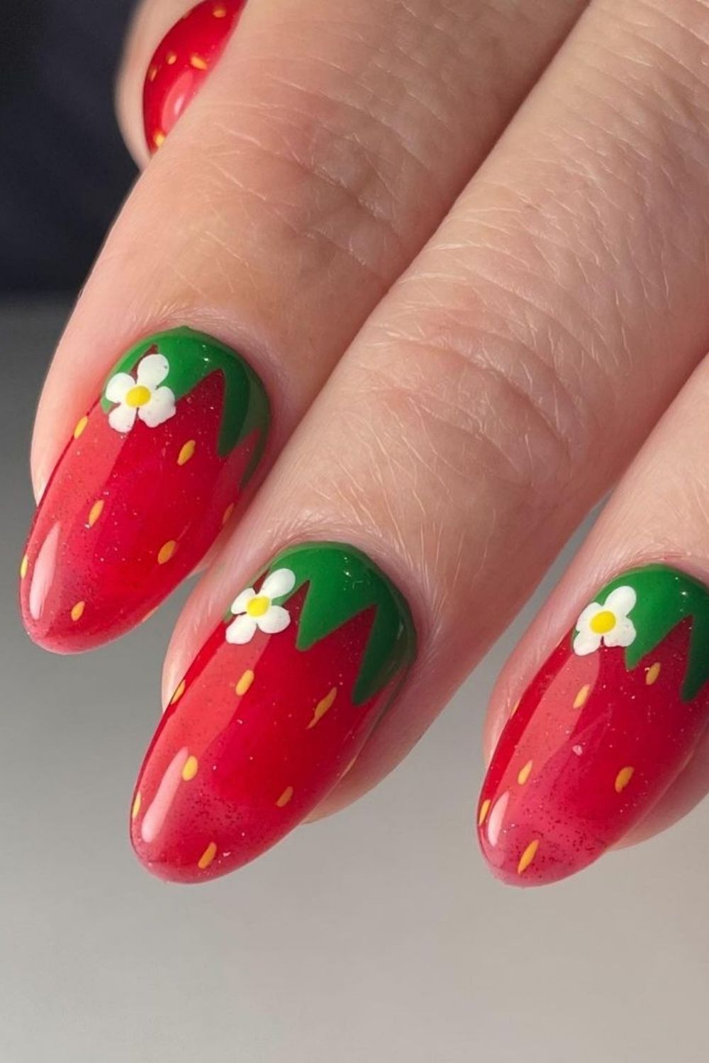 strawberry nails