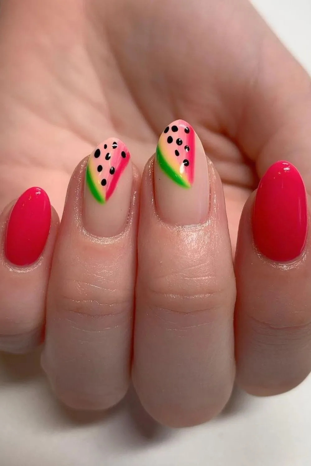 watermelon slices nails