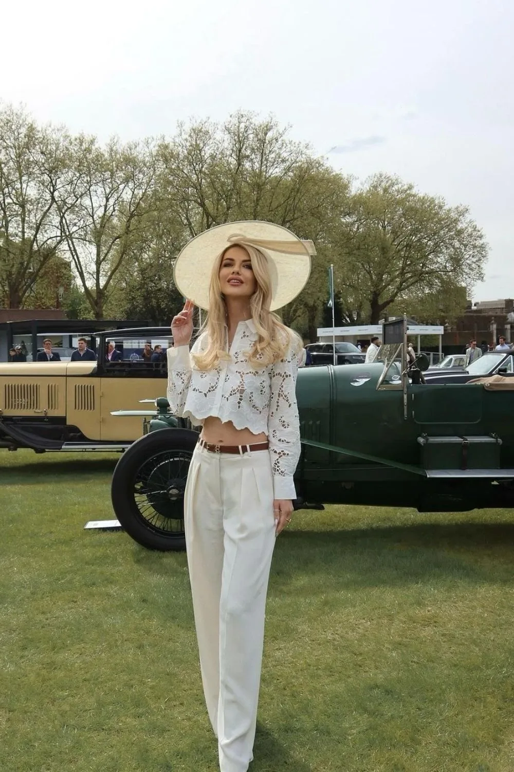 woman in white top and pants