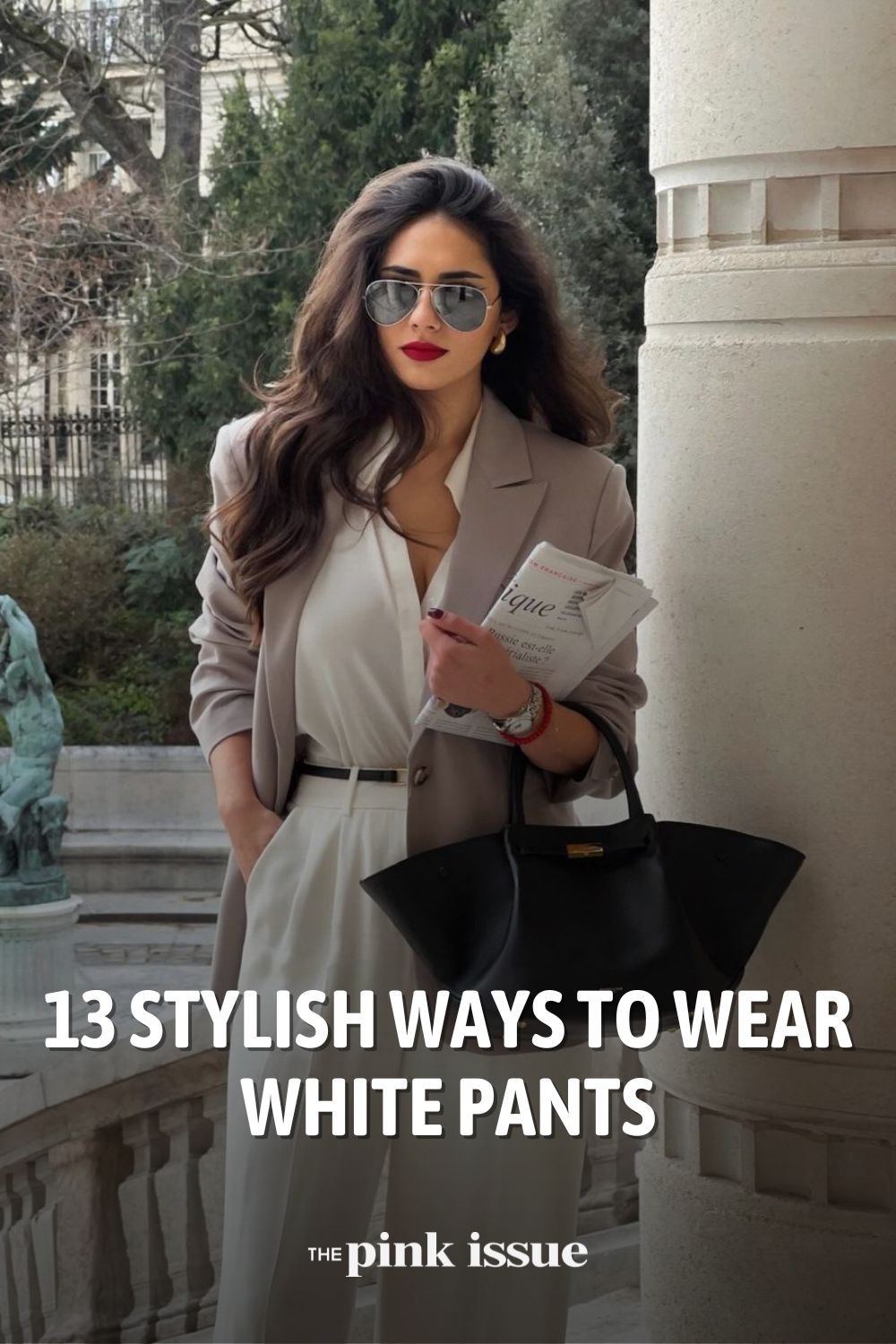 13 Stylish Ways to Wear White Pants pinterest