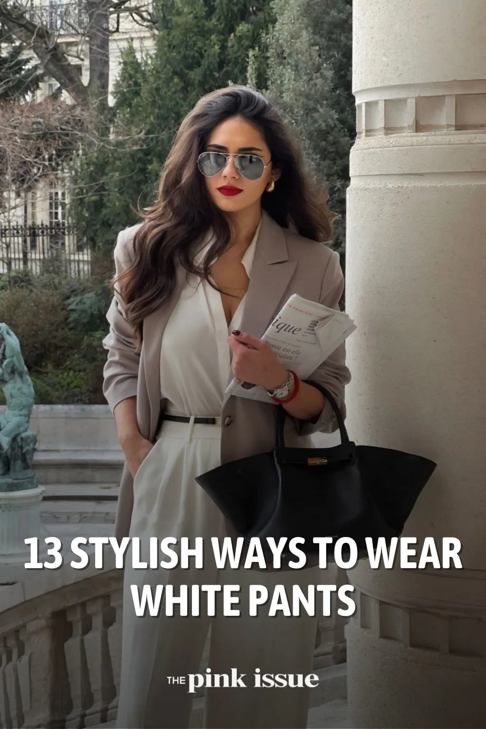 13 Stylish Ways to Wear White Pants pinterest