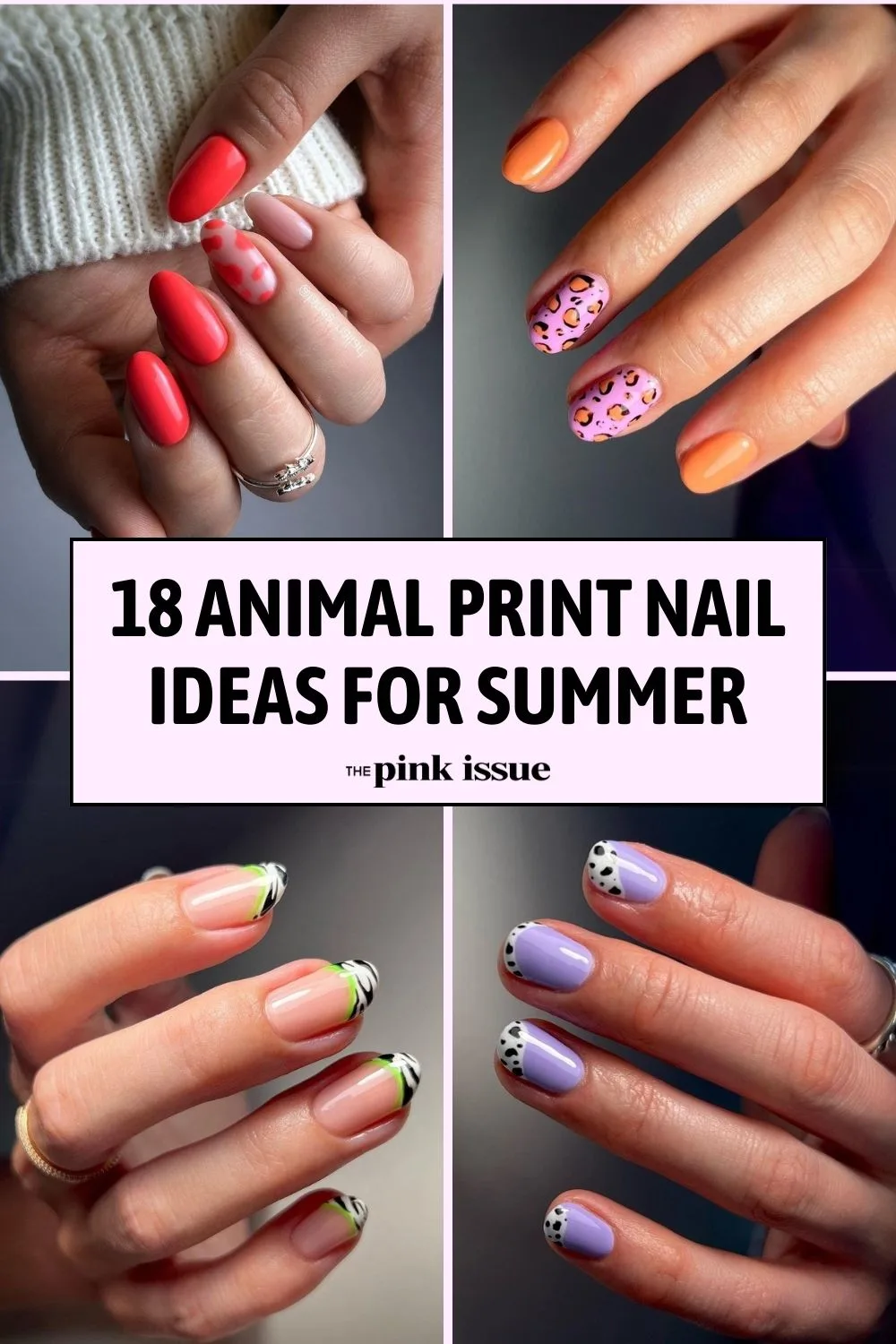 Animal print nail ideas for summer Pinterest