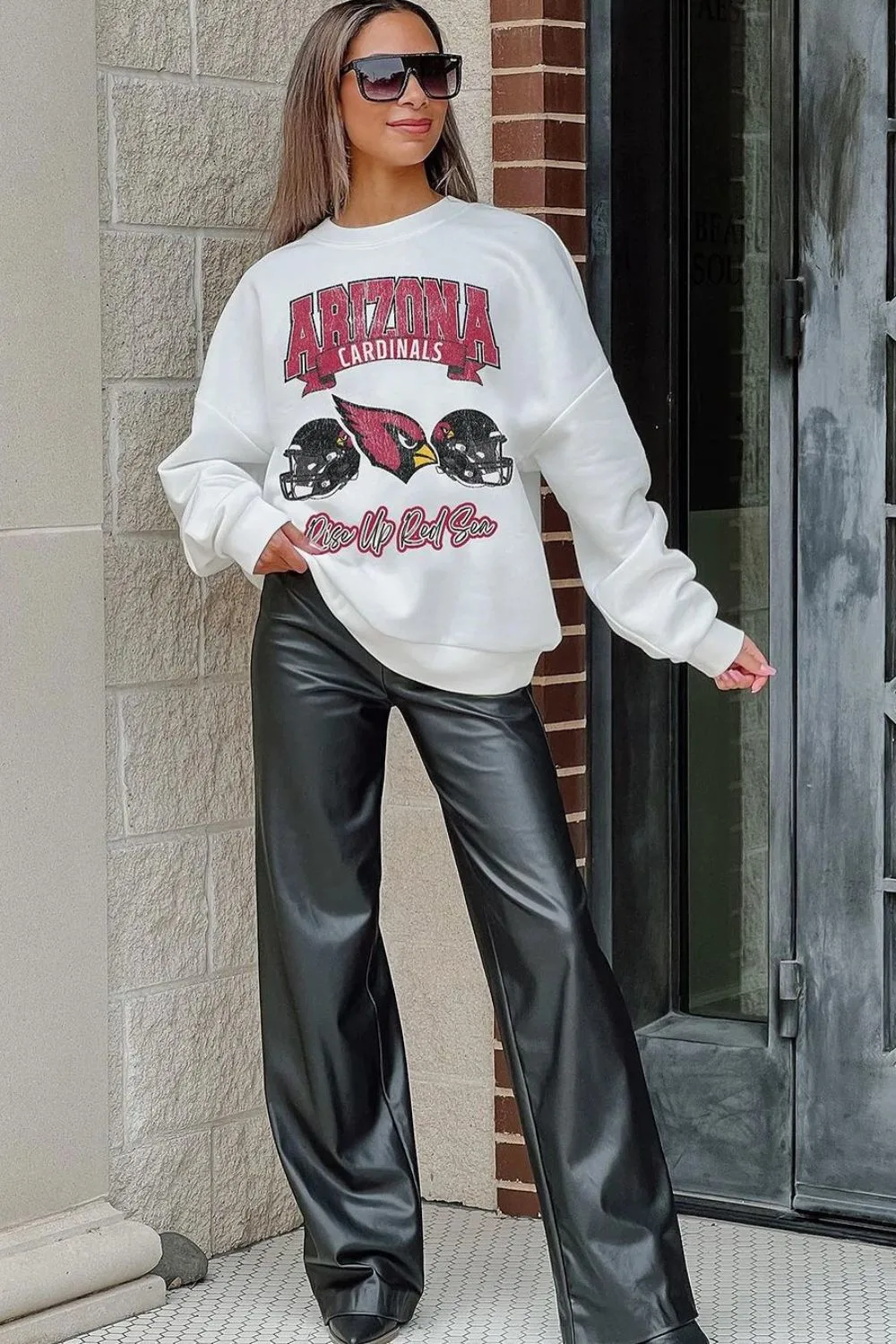 Arizona Cardinals Sweatshirt & Leather Pants