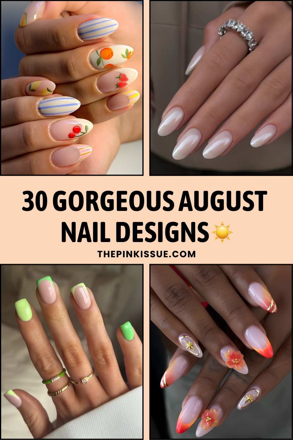 August nail designs Pinterest