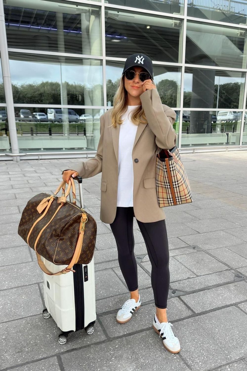 Beige Blazer & Leggings