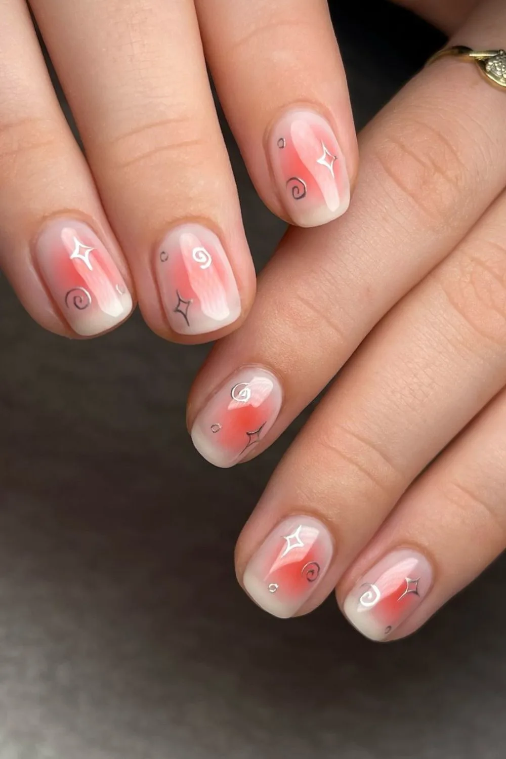 Blush nail art