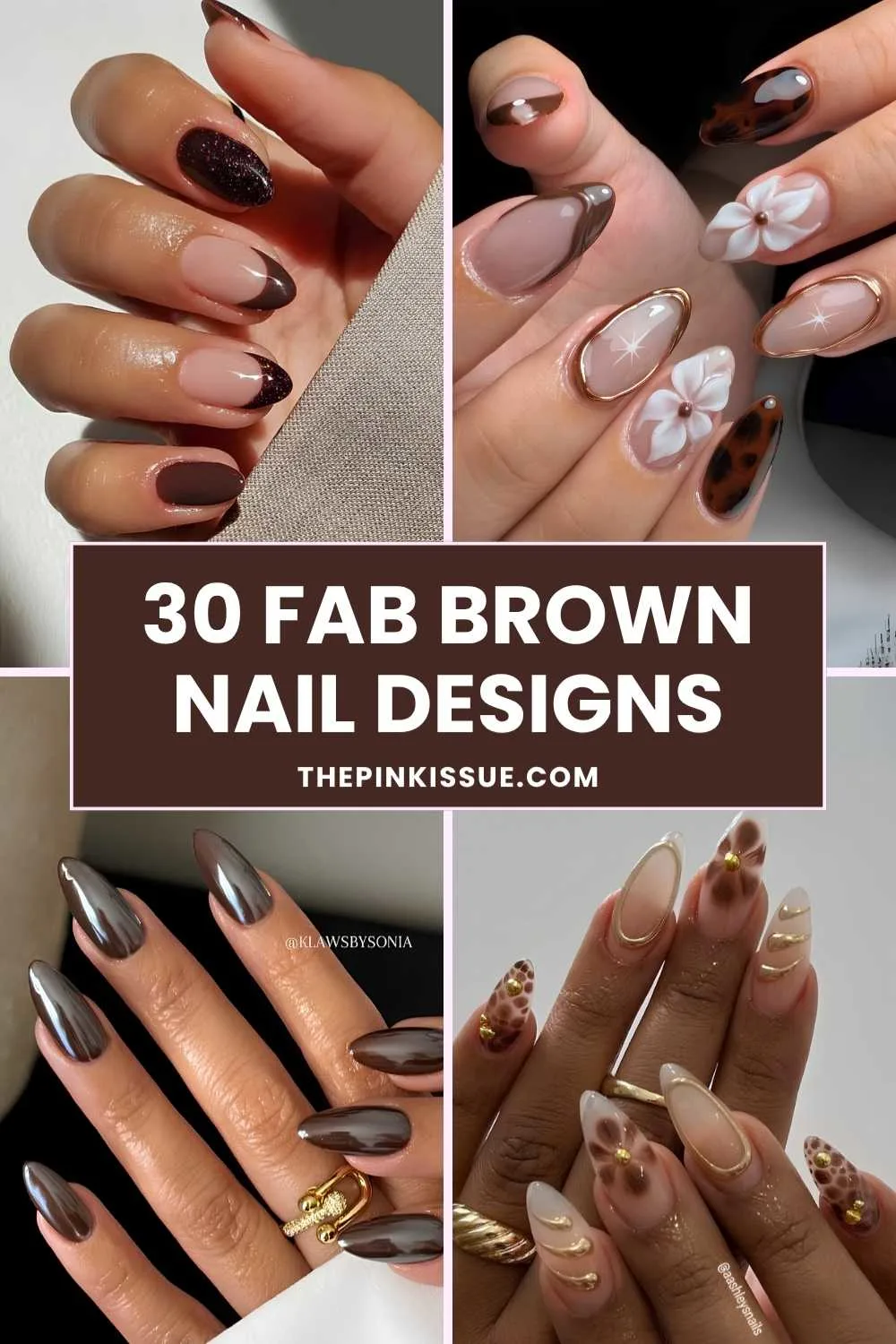 Brown nail ideas Pinterest