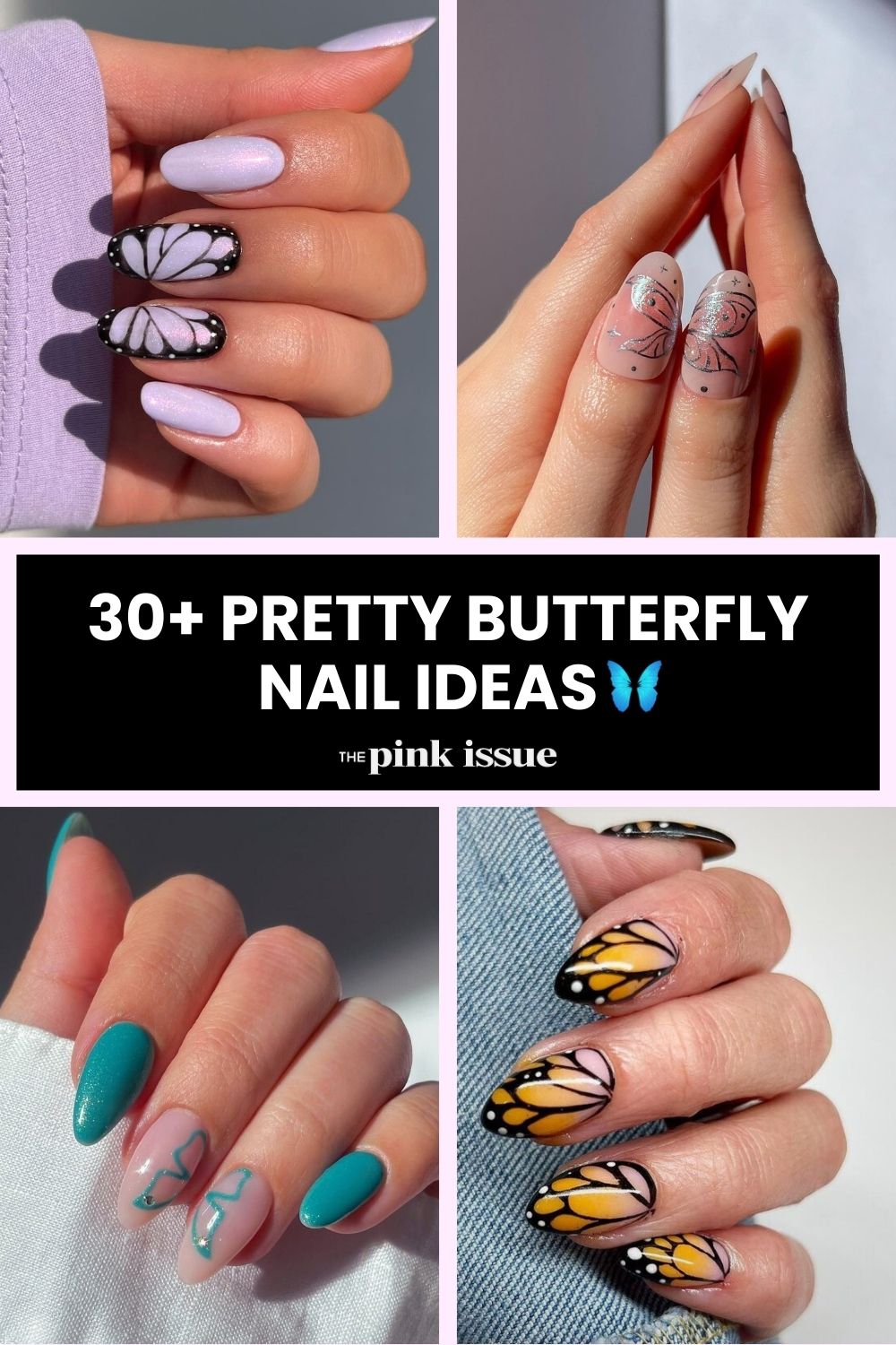 Butterfly nail ideas Pinterest