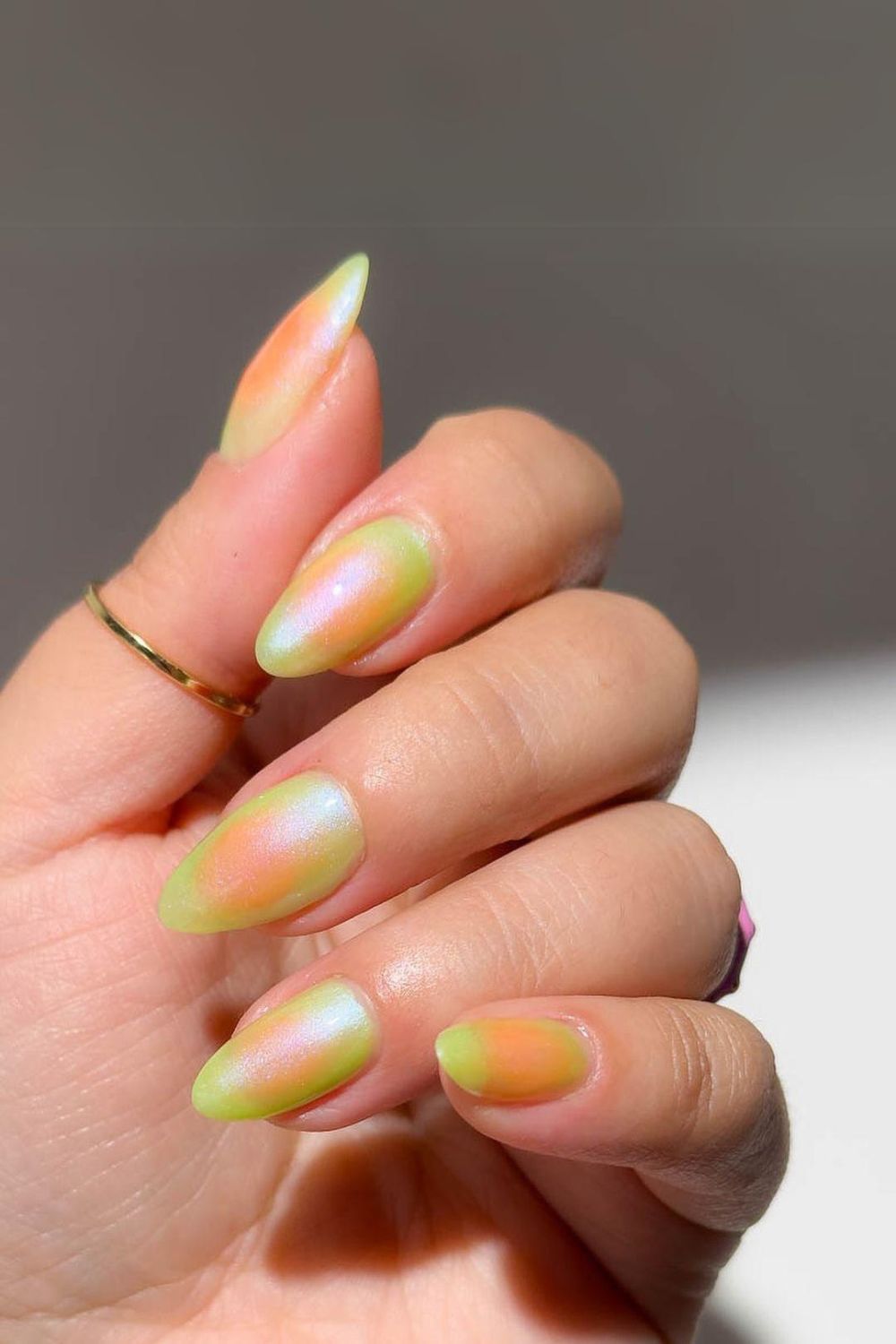 Cantaloupe aura nails