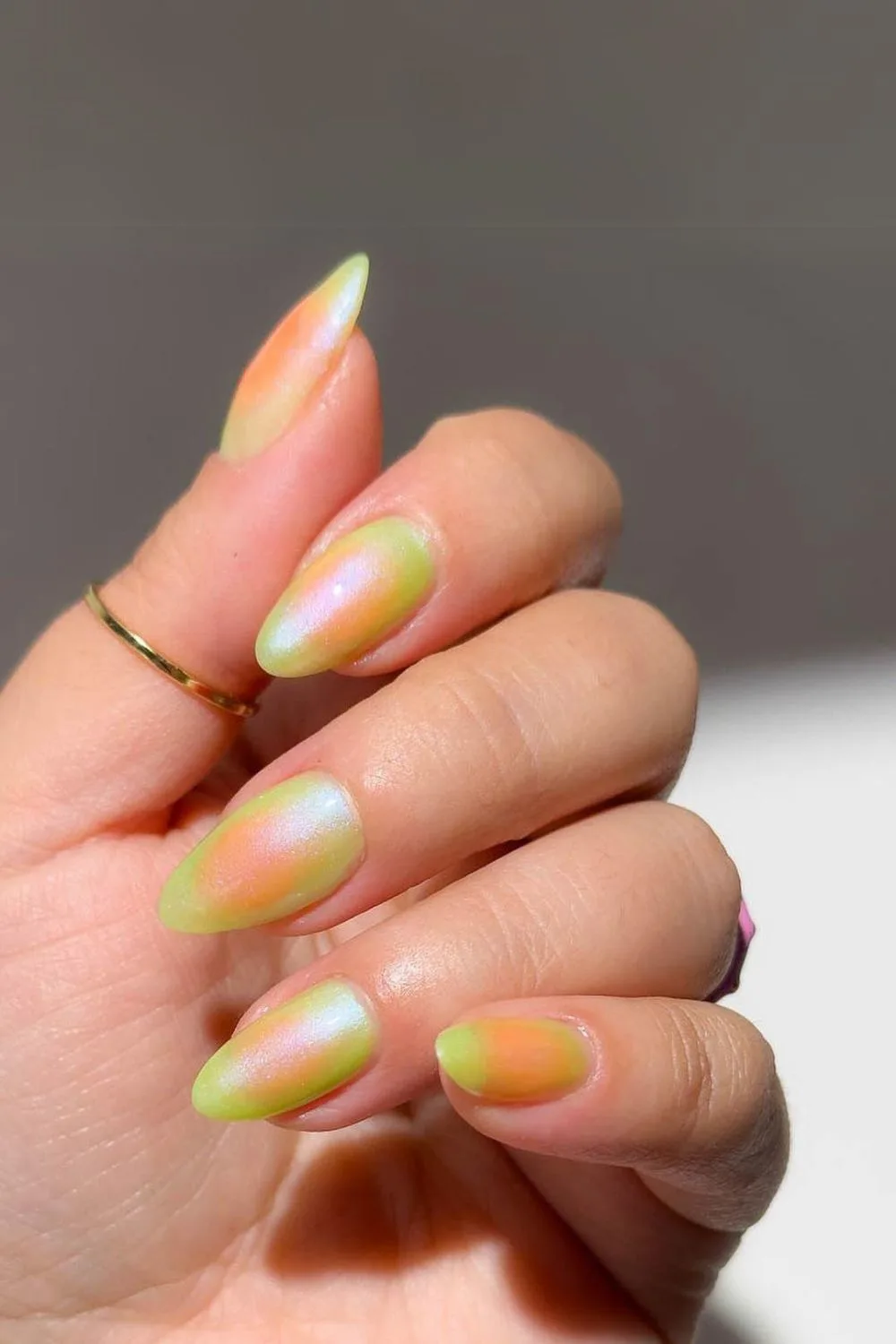 Cantaloupe aura nails