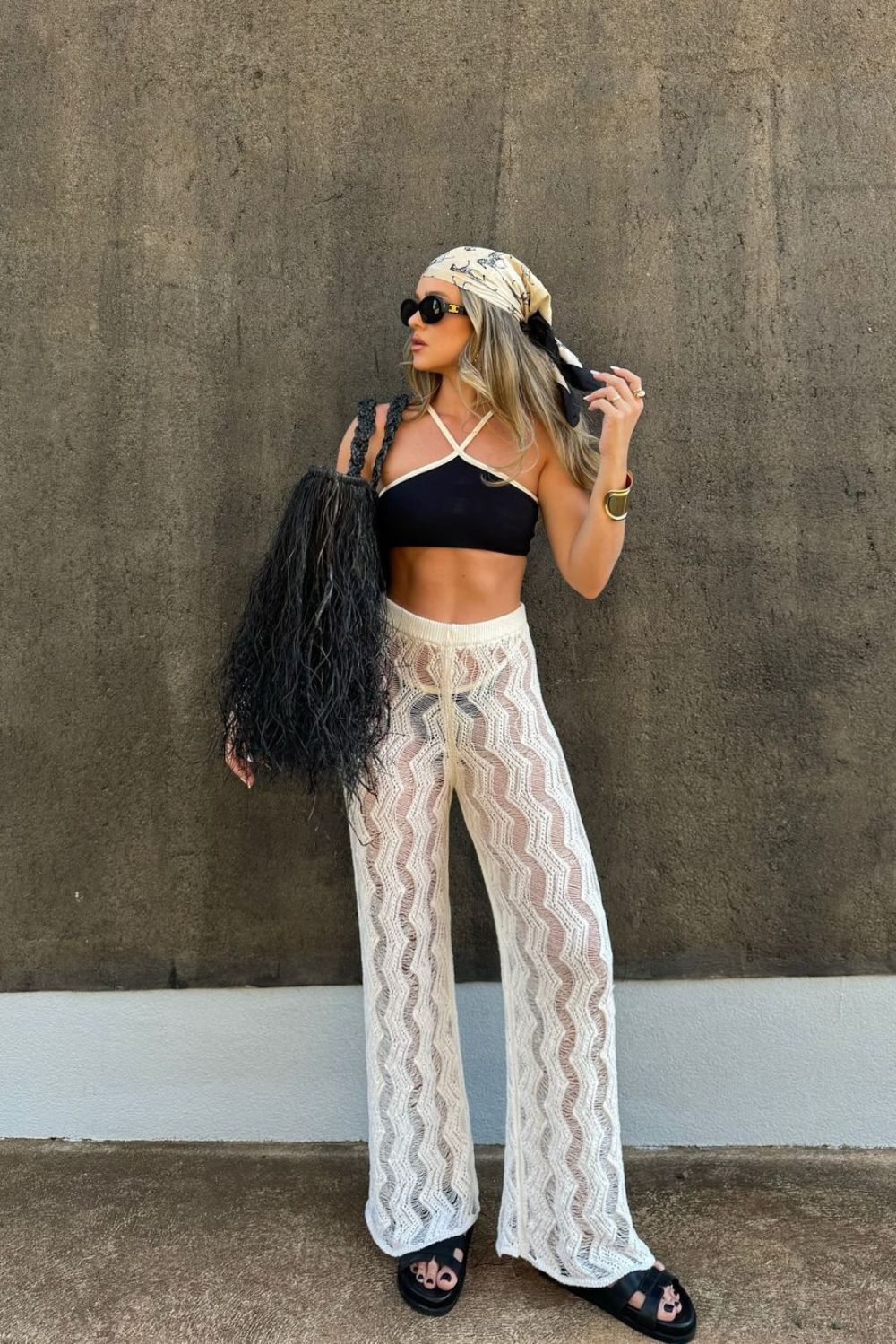 Crochet pants & Crop-top