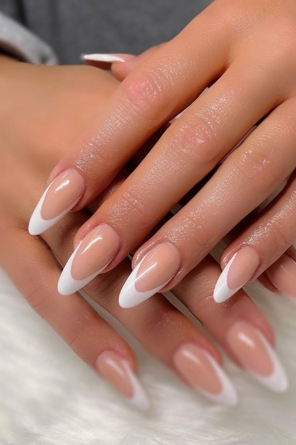 Deep French Manicure