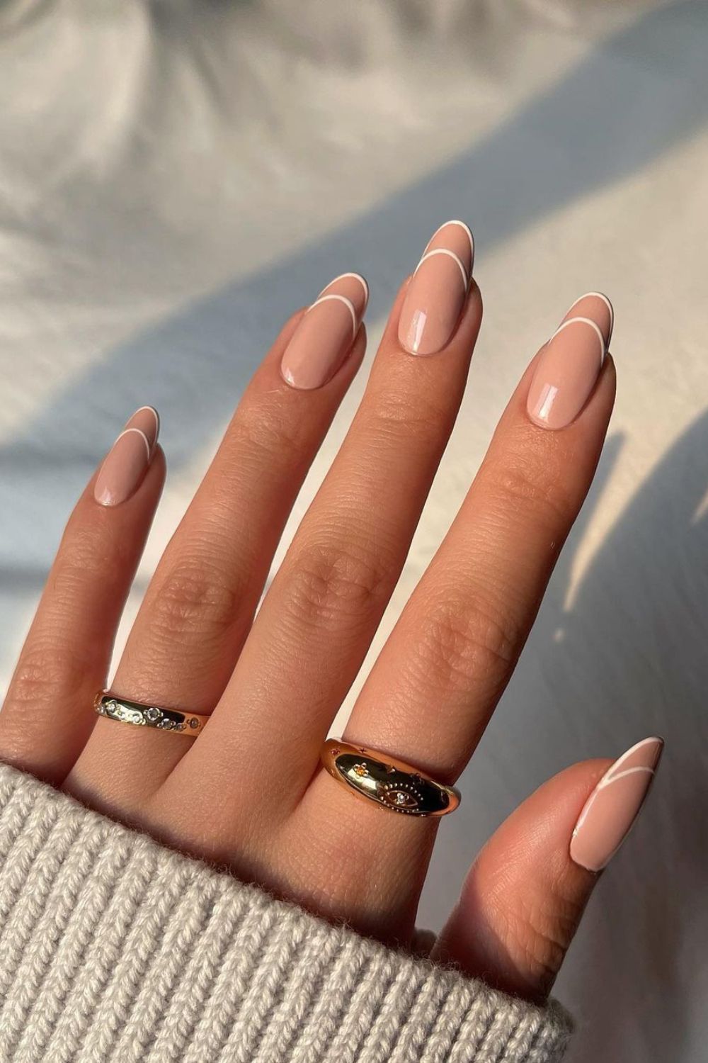 Double french manicure