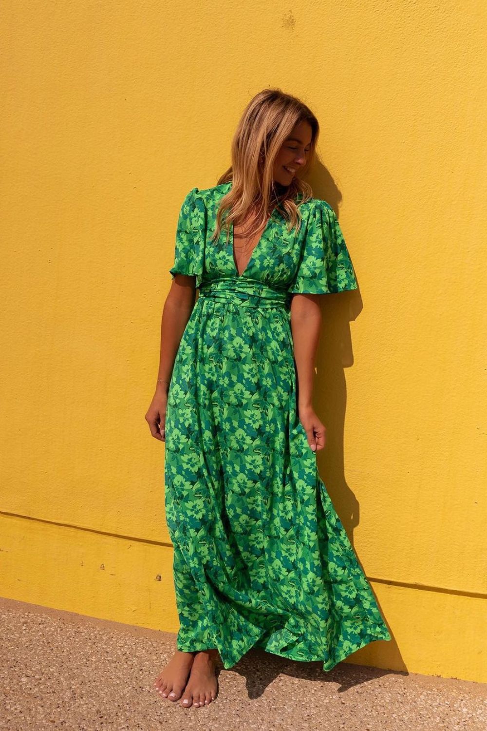 Green Floral Dress