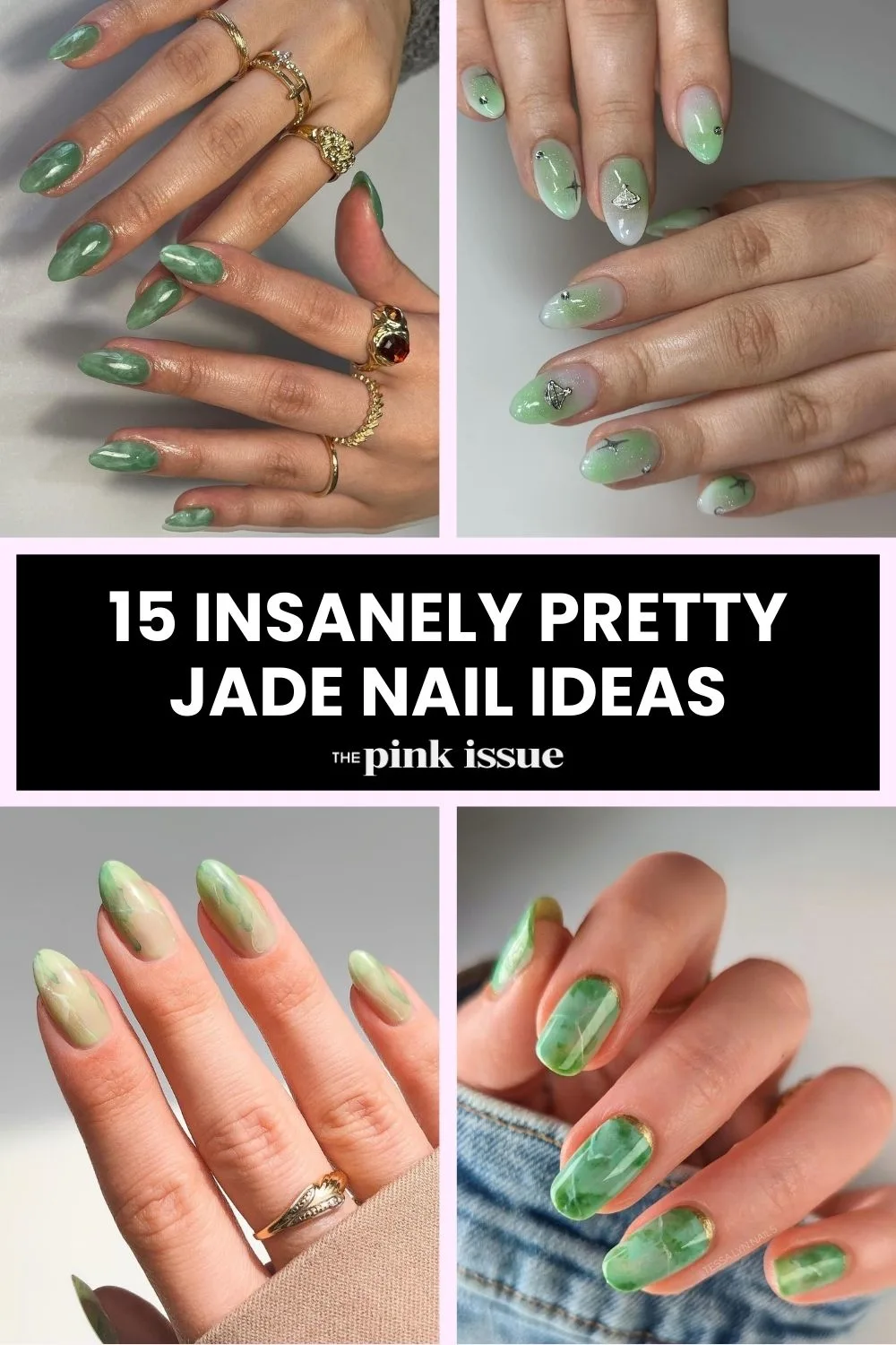 Jade nail ideas Pinterest