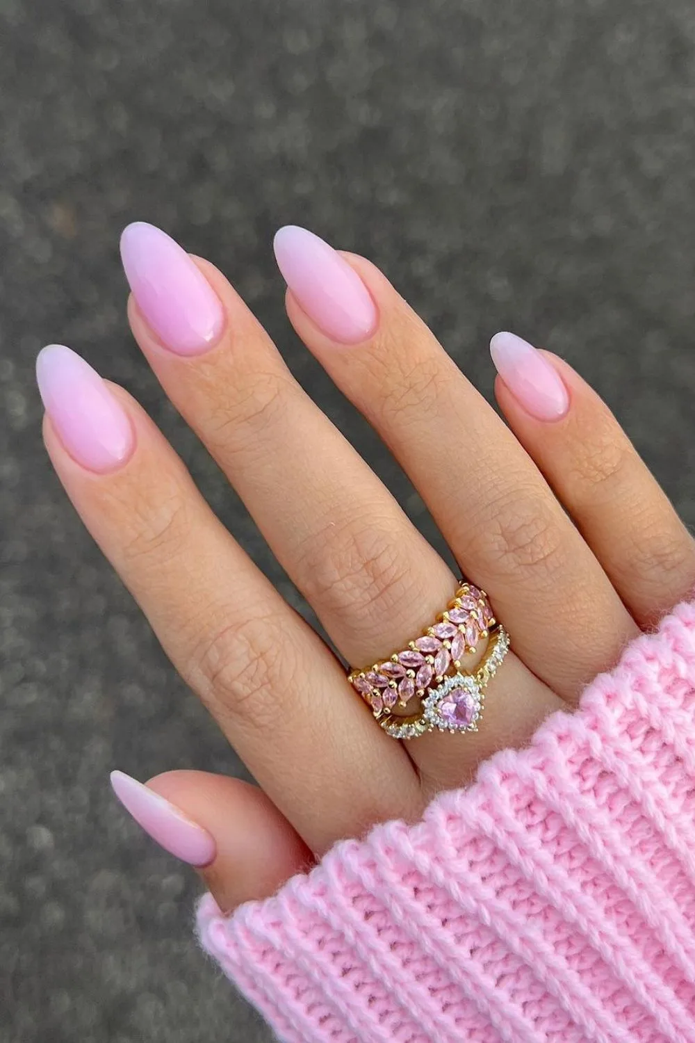 Light pink nails