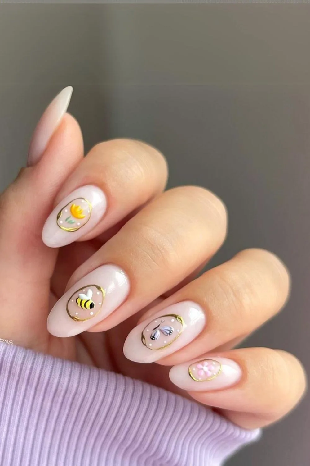 Mix and match nails with butterflies