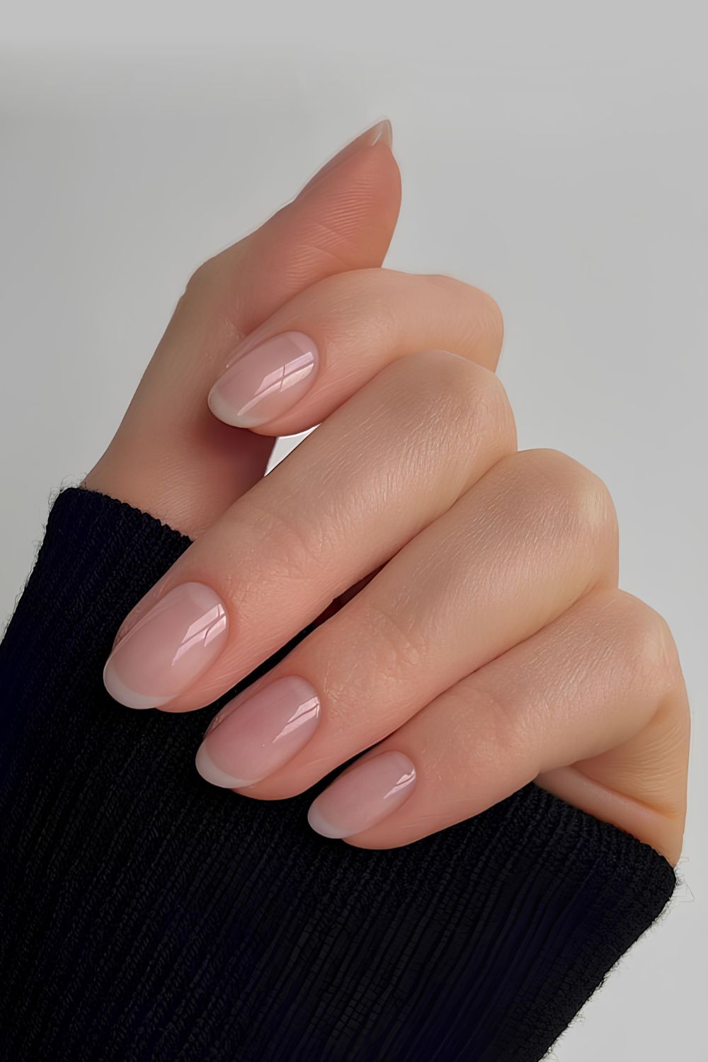 Natural French tip manicure