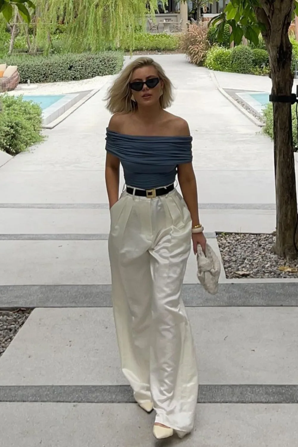 Off-Shoulder Top with Trousers