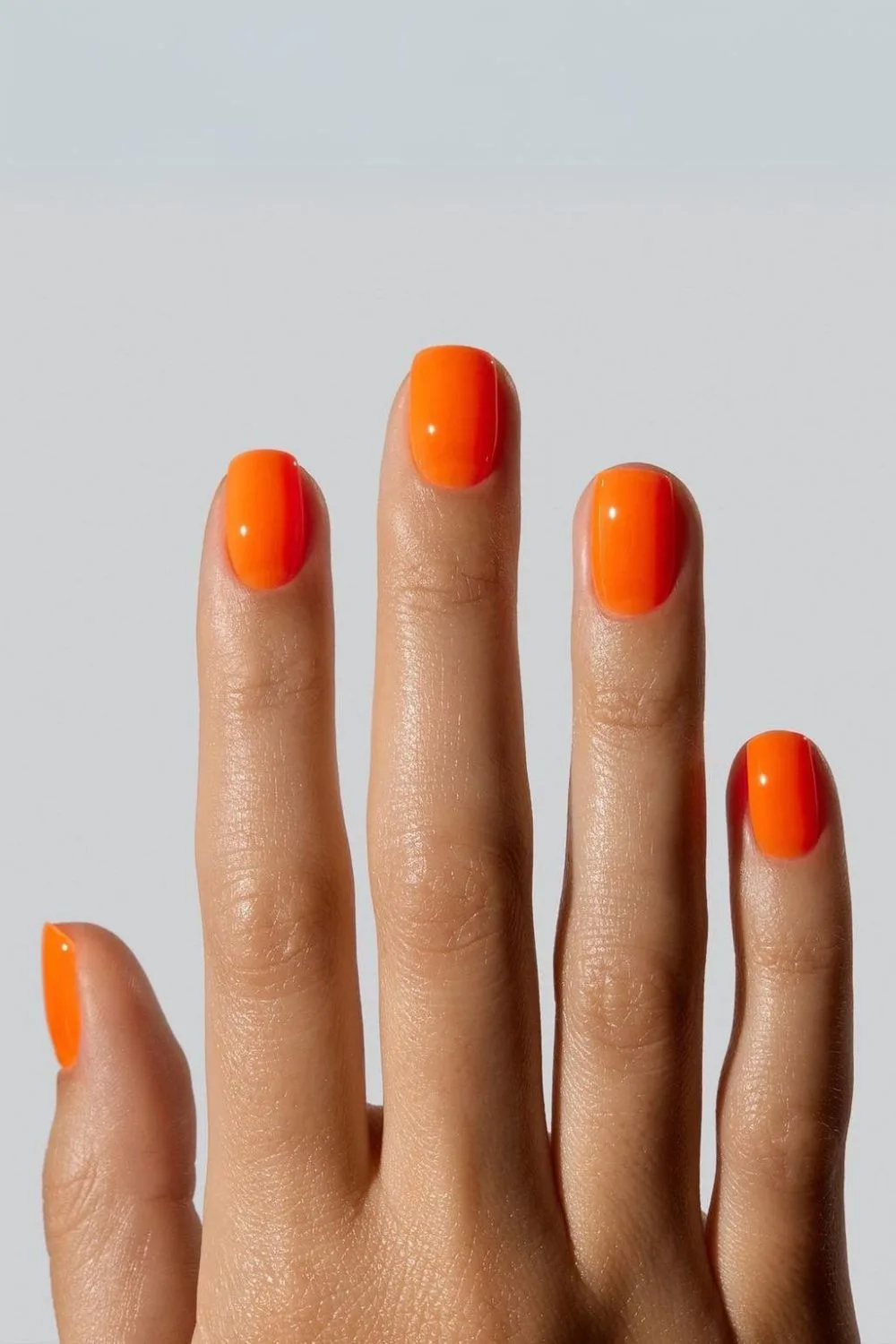 Orange jelly nails