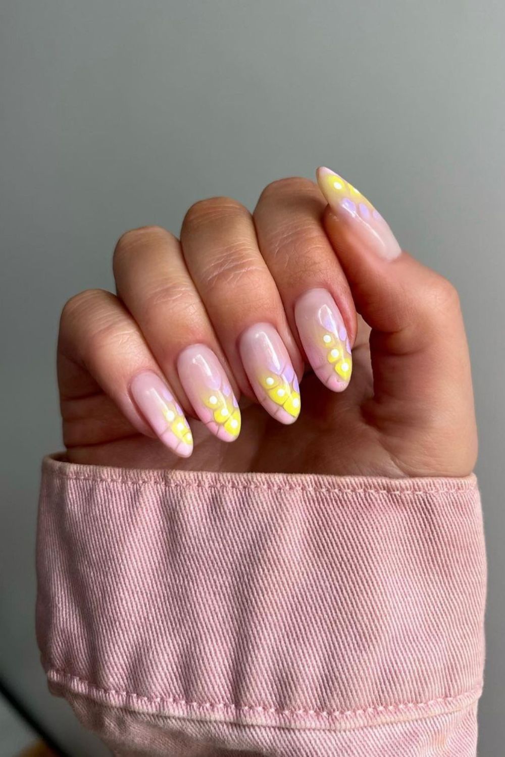 Pastel snake print nails