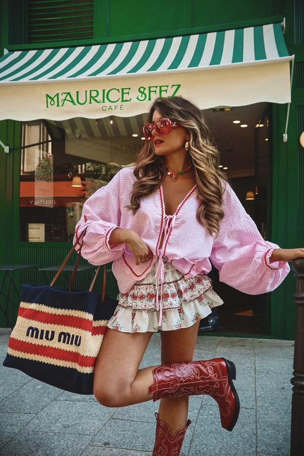 Pink Gingham & Cowboy Boots