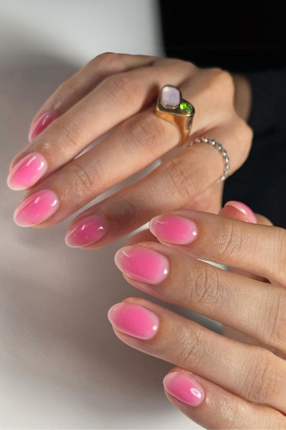 Pink blush nails