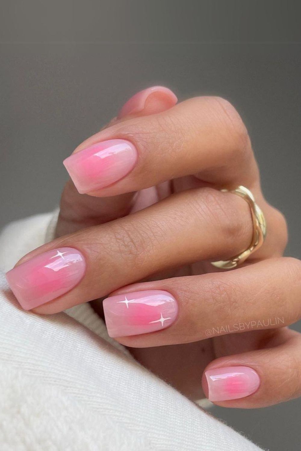 Pink blush nails