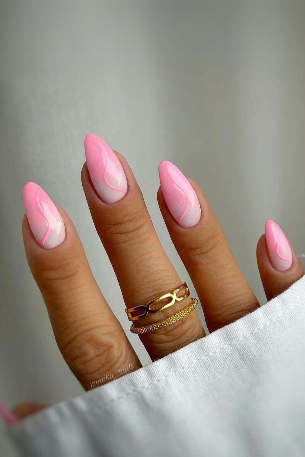 Pink ombre nails