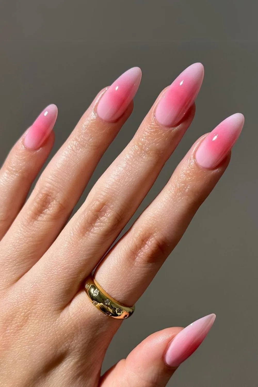 Pink on pink blush nails